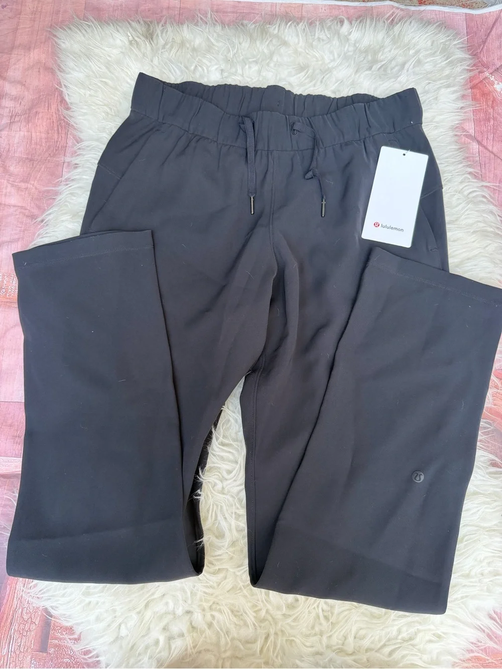 lululemon athletica  Black Elastic Drawstring Joggers